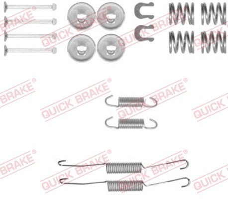 QUICK BRAKE priedų komplektas, stabdžių trinkelės 105-0778